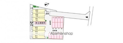 香川県高松市多肥上町[1LDK/41.98m2]の配置図