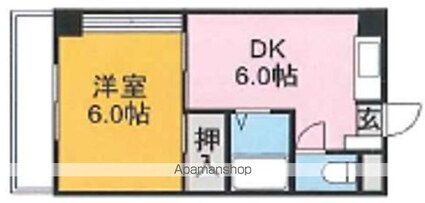 メゾンドジュネス[1DK/28.5m2]の間取図