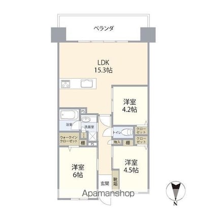 ライオンズ浦添城間グランテラス[3LDK/62.34m2]の間取図