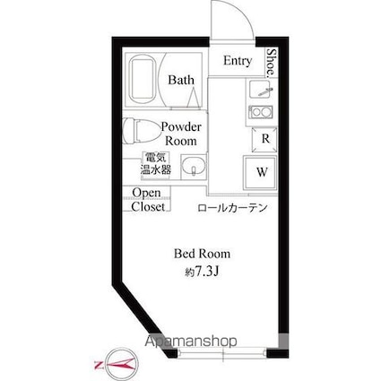 プラチナフォルム成城[1R/17.31m2]の間取図