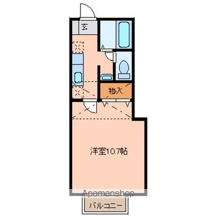 エストメルベーユ荒井弐番館[1K/30.03m2]の間取図