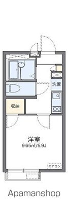 レオパレスルミエール　駒場東大[1K/20.28m2]の間取図
