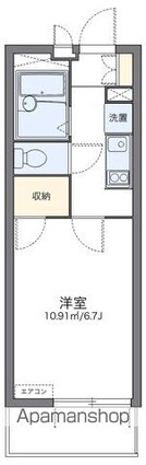 レオパレスフジニューコート[1K/20.81m2]の間取図