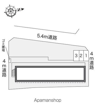 レオパレスグリーングラス[1K/19.87m2]の配置図