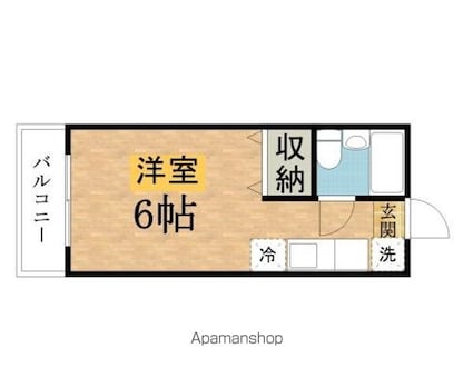 エステート鵯[1R/18.9m2]の間取図