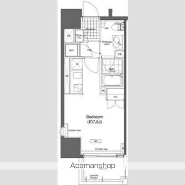 プライムアーバン久米川[1R/22.48m2]の間取図