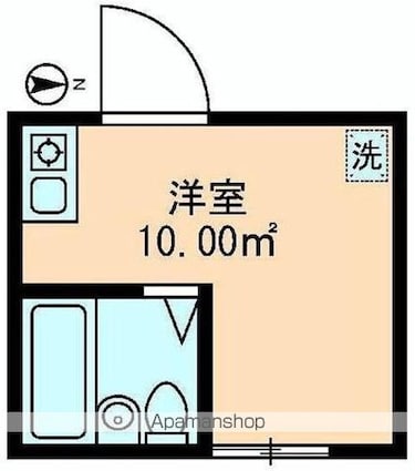 東京都杉並区松ノ木２丁目[1R/10m2]の間取図