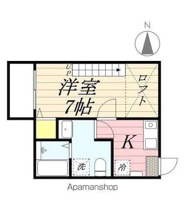 フォースベル六実[1K/23.45m2]の間取図
