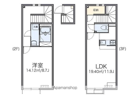 レオネクストＳＨＯＩＮ[1LDK/56.04m2]の間取図