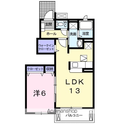 メゾン・アルモニーＡ[1LDK/46.71m2]の間取図