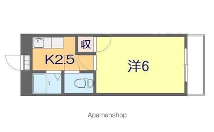 オレンジコート土居田[1K/18m2]の間取図