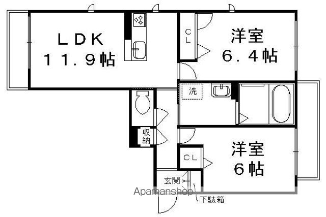 シャーメゾン舟山の間取り写真