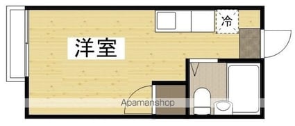 メゾンアルスＢ[1R/17.39m2]の間取図
