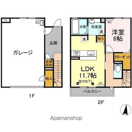 シルフィッド　Ｇ[1LDK/91.09m2]の間取図
