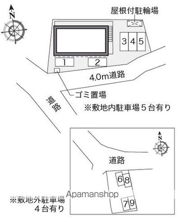 レオパレスラパン[1K/19.87m2]の配置図