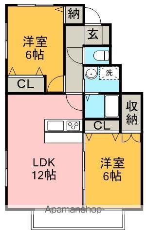 フォブールすみのの間取り写真