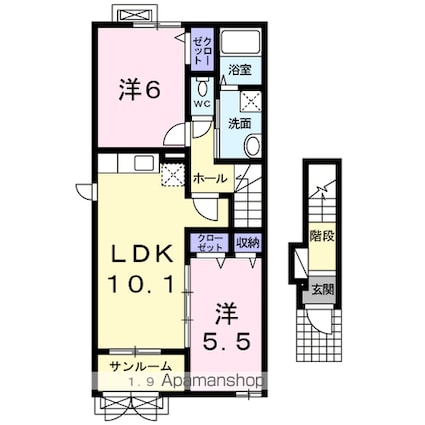 インプレス・Ｙ[2LDK/56.98m2]の間取図