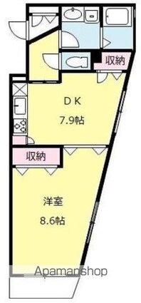 ラビュール三軒茶屋[1DK/40.91m2]の間取図