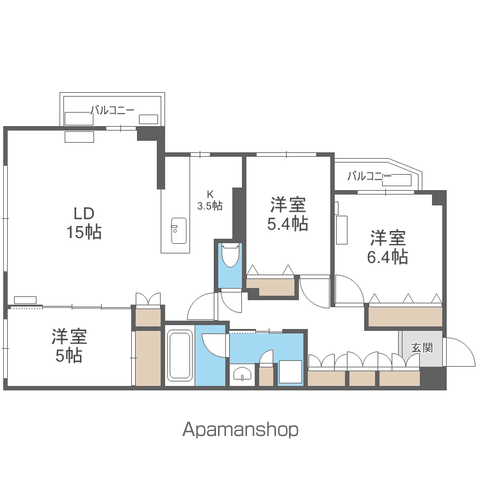 SーRESIDENCE南円山BLAZEの間取り写真