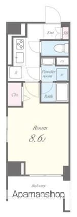 Ｍｏｎｔｅ　Ｈ・Ｋ[1K/27.27m2]の間取図