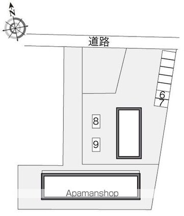 レオパレスグリーンハウスⅤ[1K/26.08m2]の配置図