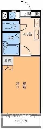 Ｔ・Ｓヴィラ[1K/23.3m2]の間取図