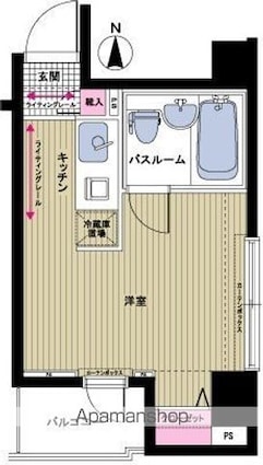 フェニックス西新宿５丁目弐番館[1R/18.89m2]の間取図
