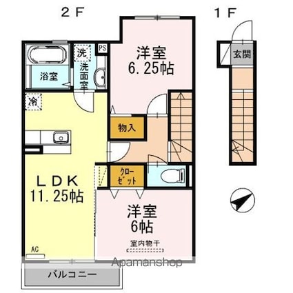 Ｓｈｉｚｕｋｕ[2LDK/59.2m2]の間取図