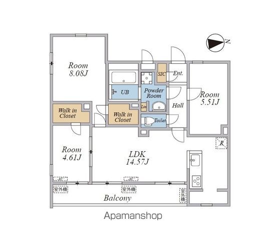 RーRESIDENCE南千束の間取り写真