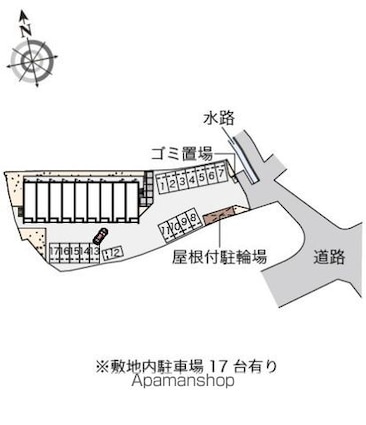 クレイノシャイン[1K/29.71m2]の駐車場