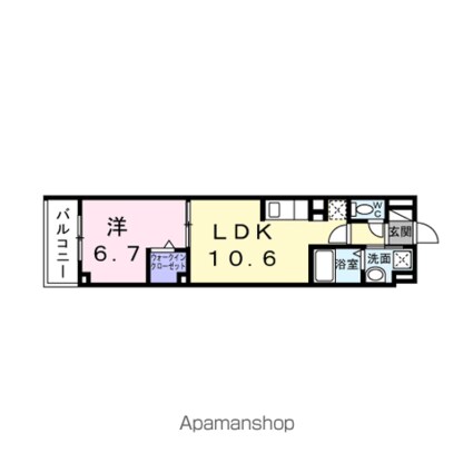 ＣＲＥＶＡＮＣＥ亀戸[1LDK/40.5m2]の間取図