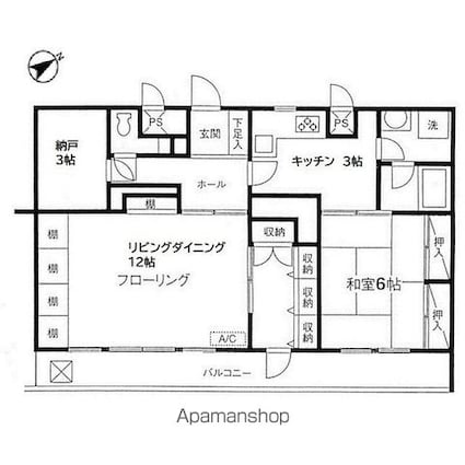 アーバン・ドヌール[1SLDK/68.48m2]の間取図
