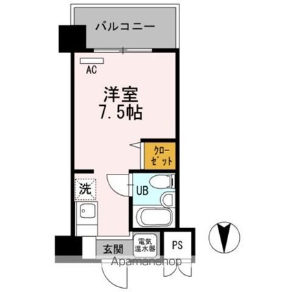 ベルハウス[1R/17.41m2]の間取図