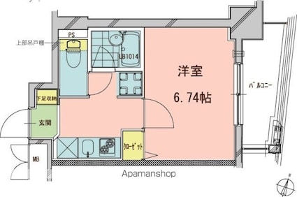 本郷エーワン東大前[1K/22.43m2]の間取図