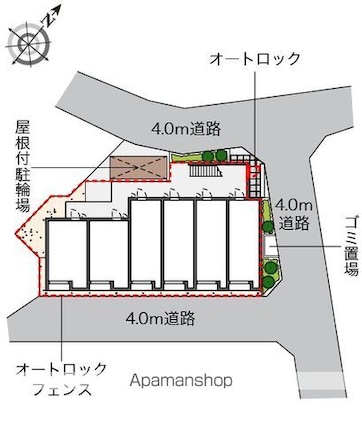 レオネクストグレシア　井口[1K/21.68m2]の配置図