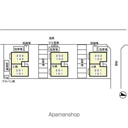 グランシャリオ　ＡＢＣ[2LDK/53.76m2]の外観2