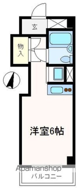 埼玉県狭山市富士見１丁目[1R/20.5m2]の間取図