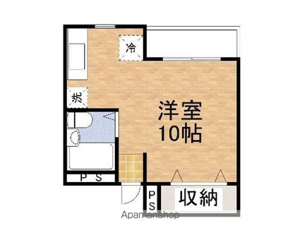 藤島ハイツ[1R/23.4m2]の間取図