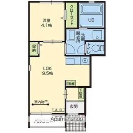 デイジーＢ棟[1LDK/35.82m2]の間取図