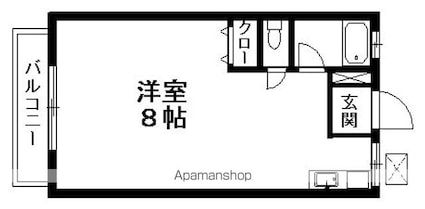 シティハイム第一森[1R/28.5m2]の間取図