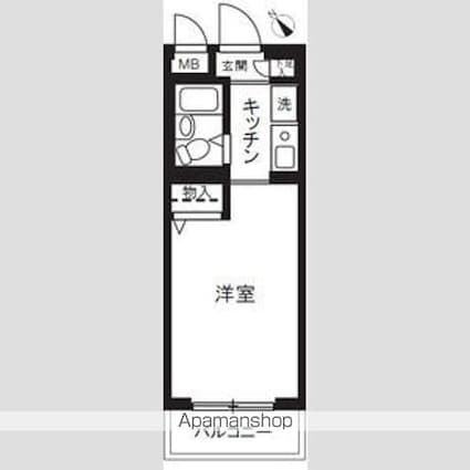 ソアール豊島園[1K/16.5m2]の間取図