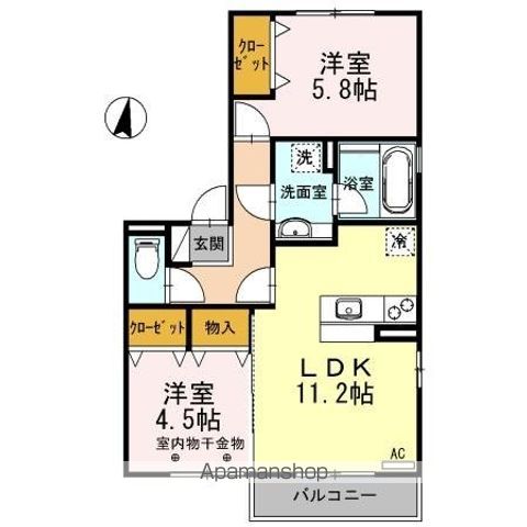 グランソレイユ　Ｂ棟の間取り