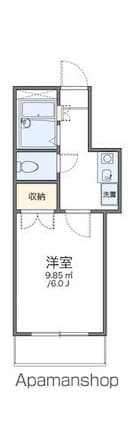 レオパレス高木中央第１[1K/19.84m2]の間取図
