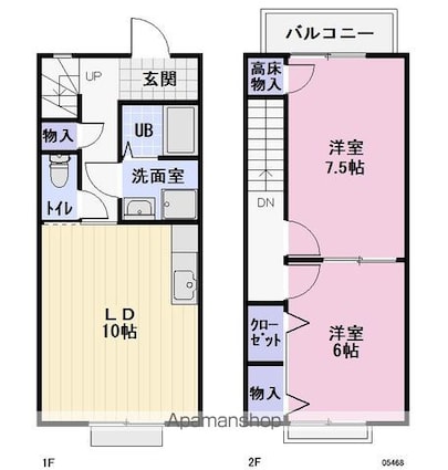 エクセルハイムⅡ[2LDK/59.64m2]の間取図
