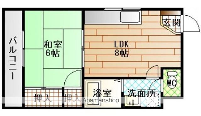 谷本レジデンス[1LDK/32m2]の間取図