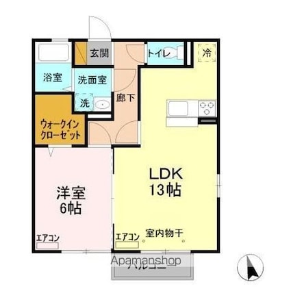 エクセルＥＦ[1LDK/49.86m2]の間取図