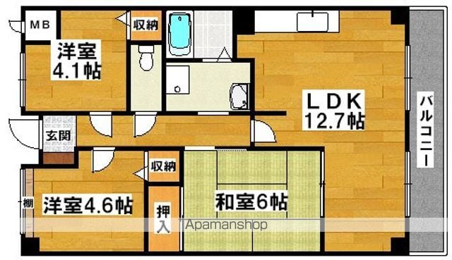 コンプリチェKATAYAMAの間取り写真