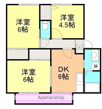 熊本県八代市永碇町[3DK/58m2]の間取図