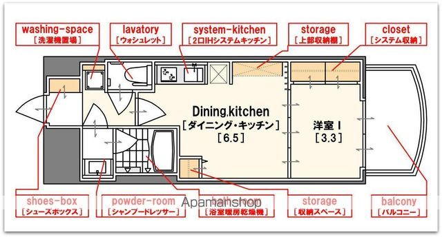 ラシュレエグゼ夕陽丘の間取り写真