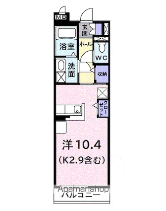 シャトーエクセラン[1R/29.52m2]の間取図